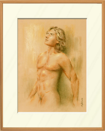 Adonis Nude Man Pastels painting