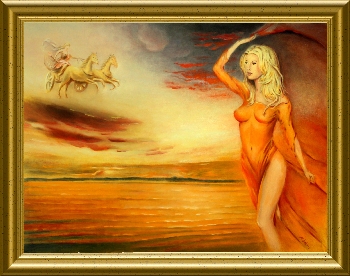 Eos Goddess of Dawn Oil on canvas