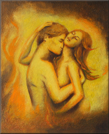 Leidenschaft und Liebe, Liebes paare, Original Ölgemälde